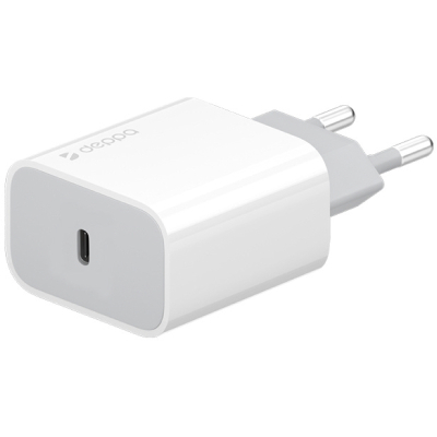 Сетевое ЗУ Deppa 11391, 20 ватт, 1 выход: USB-C (Сетевое ЗУ Deppa Белый)