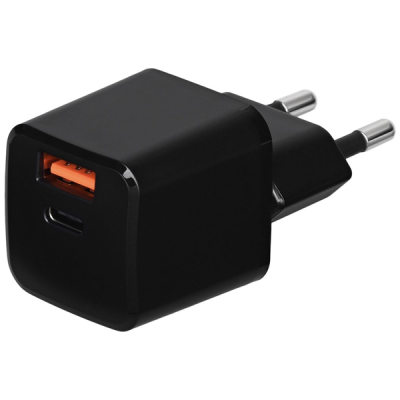 Сетевое ЗУ TFN Nano USB-C + USB-A  20 ватт (Сетевое ЗУ TFN Черный)