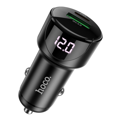 Автомобильное ЗУ Hoco Z42 USB+USB-C (QC3.0+PD20) (Автомобильное ЗУ Hoco Черный)