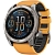 Garmin Fenix 8 51mm Amoled Sapphire, Титановый корпус, Оранжевый силиконовый ремешок