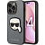 Чехол iPhone 14 Pro Max Накладка Пластик Karl Lagerfeld Saffiano Karl head Patch Hard