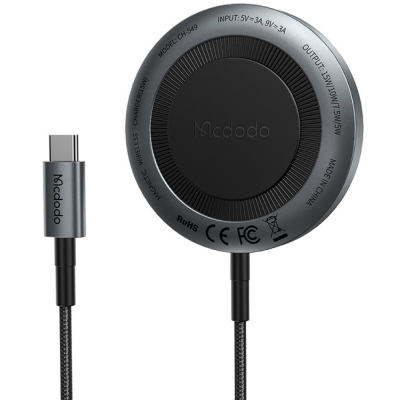 Магнитная беспроводная зарядка Mcdodo CH-549, 15 ватт, MagSafe (БЗУ Mcdodo Черный)