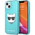 Чехол iPhone 13 Накладка Силикон Karl Lagerfeld FLUO Choupette Hard