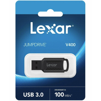 Флешка Lexar V400, USB, 64 Gb (Флешка Lexar Черный)
