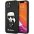 Чехол iPhone 13 Накладка Пластик Karl Lagerfeld Saffiano Ikonik Patch Metal Hard