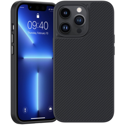 Кевларовый чехол Benks ArmorPro для iPhone 13 Pro (MagSafe) (Накладка Черный Карбон)