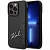 Чехол iPhone 14 Pro Накладка Кожзам Karl Lagerfeld with Cardslot Signature logo Hard