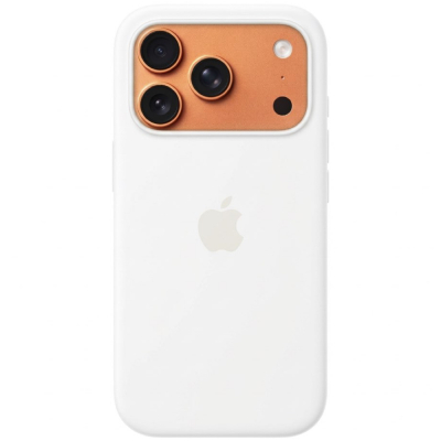 Чехол Silicone Case для iPhone 17 Pro Max (с MagSafe) (Накладка Белый)