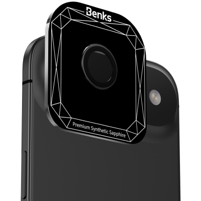 Защитное стекло Benks DR на камеру для iPhone Air, Сапфировое (Защитное стекло Черный)